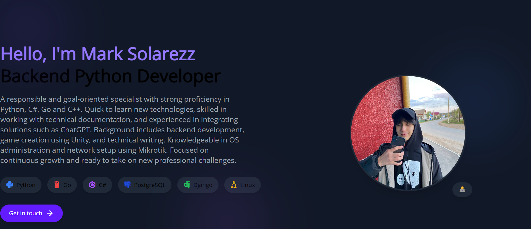 Personal Portfolio website